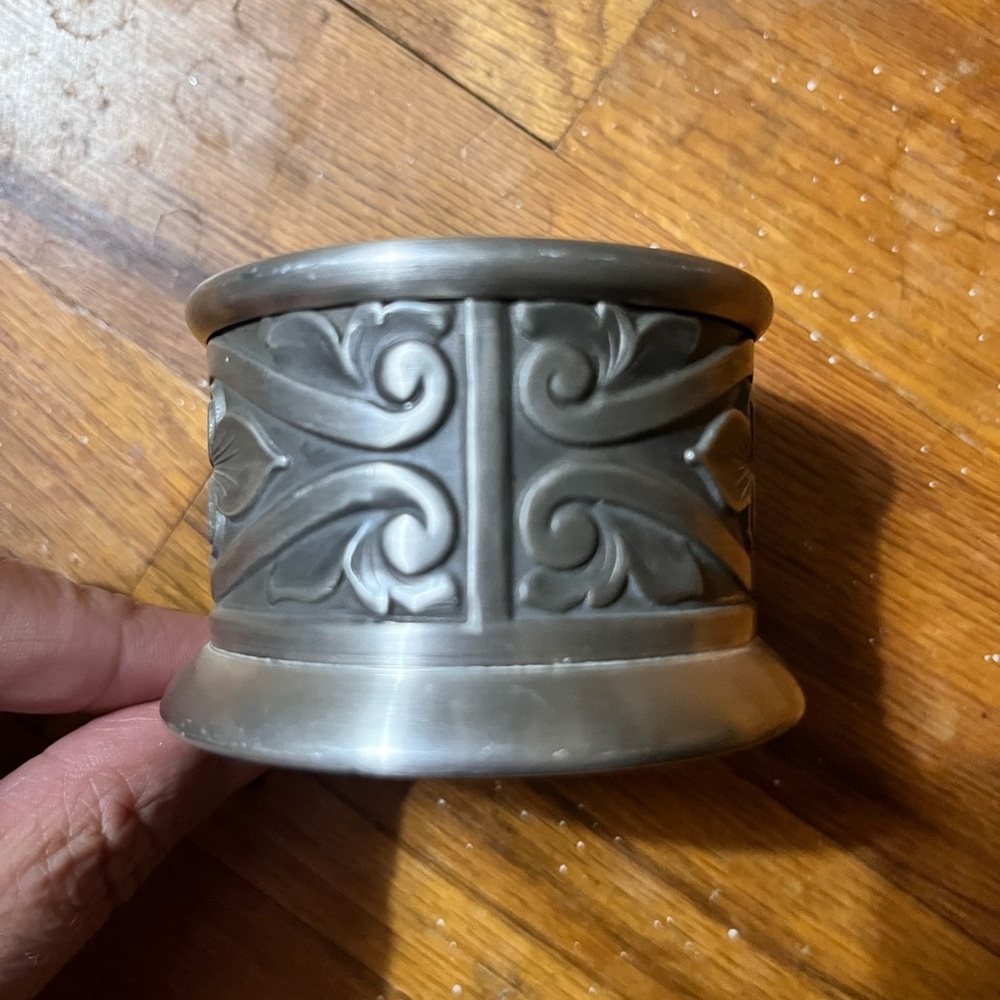 Vintage MCM Norway Tinn Pewter Candle Holder